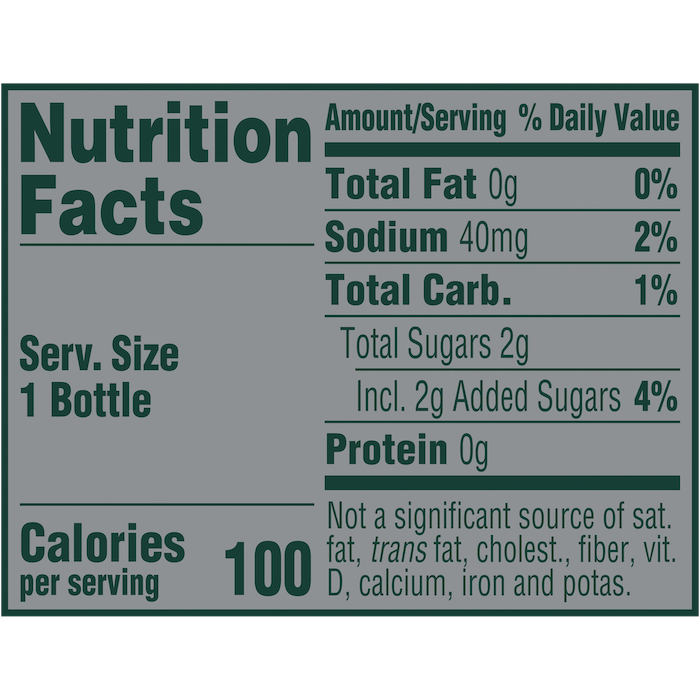 Tropical Mango Hard Seltzer glass Nutrition Facts