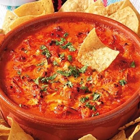 Cheesy Chicken Enchilada Dip dish